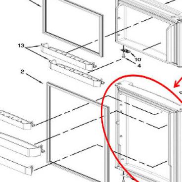 Whirlpool Part# LW10608704 FIP Door (OEM)