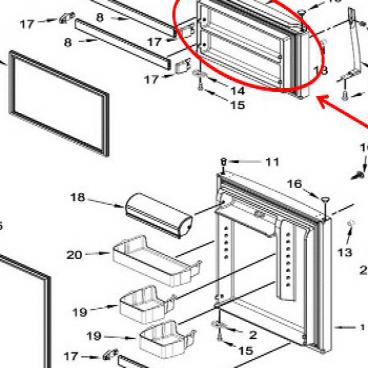 Whirlpool Part# LW10636404 FIP Door (OEM)