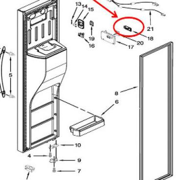 Whirlpool Part# LW10642042 FIP Door (OEM)