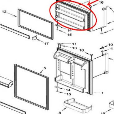 Whirlpool Part# LW10646225 FIP Door (OEM)