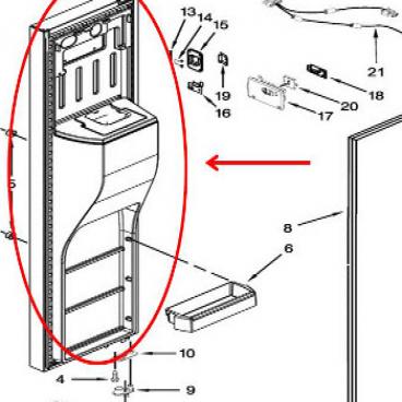 Whirlpool Part# LW10701909 FIP Door (OEM)