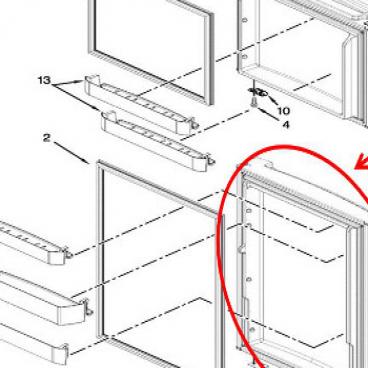 Whirlpool Part# LW10751124 FIP Door (OEM)