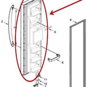 Whirlpool Part# LW11026356 Fip Door (OEM)