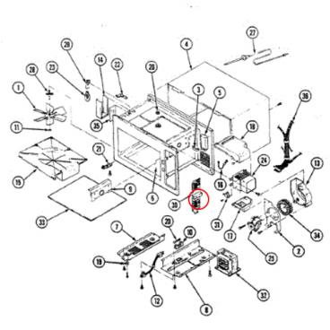 Maytag DME15H-9P-P4 Interlock Switch - Genuine OEM