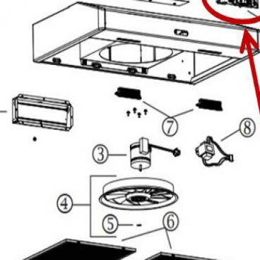 Broan Part# S97020431 Touch Control (OEM) SS