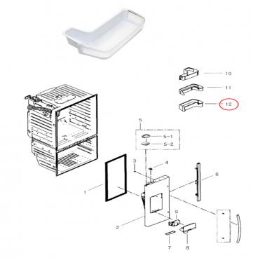 Samsung RFG29THDRS Door Shelf-Bin 15x5x9inches - Genuine OEM