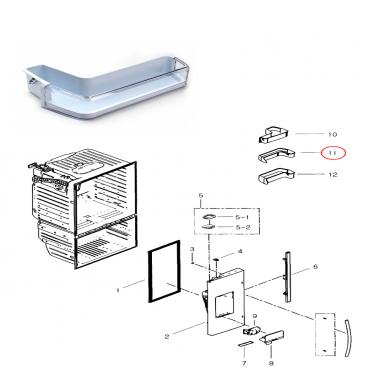 Samsung RFG29THDRS Middle Door Shelf-Bin - Genuine OEM