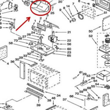 Whirlpool Part# W10130898 Magnetron Duct (OEM)