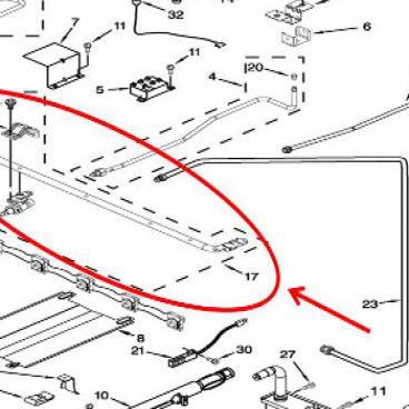 Whirlpool Part# W10145011 Manifold Pipe (OEM)