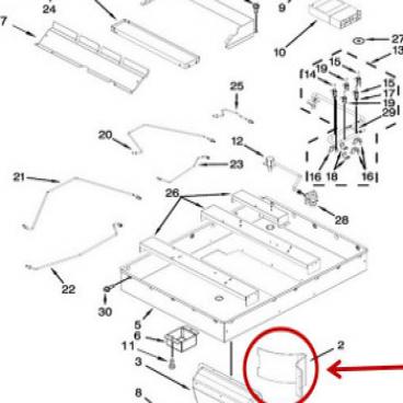 Whirlpool Part# W10184137 Mounting Rail (OEM)