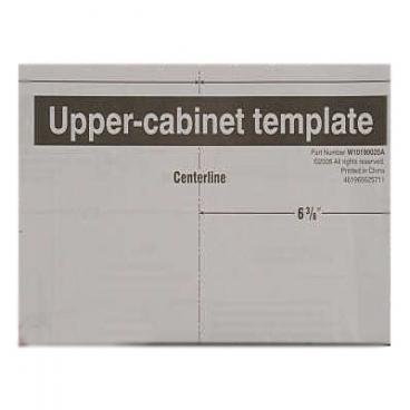 Whirlpool Part# W10190018 Upper Cabinet Template Instruction Sheet (OEM)