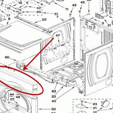 Whirlpool Part# W10198363 Panel (OEM) Rear