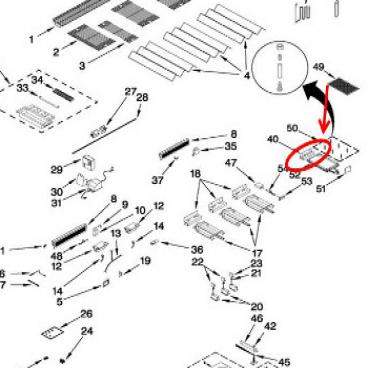 Whirlpool Part# W10244201 Support Bracket (OEM)