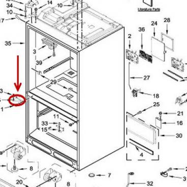 Whirlpool Part# W10248702 Door Hinge (OEM)