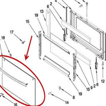 Whirlpool Part# W10304914 Door Glass (OEM)