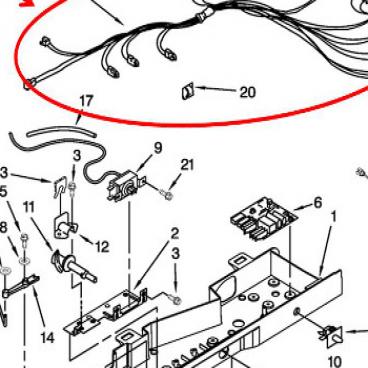 Whirlpool Part# W10417924 Wire Harness (OEM)