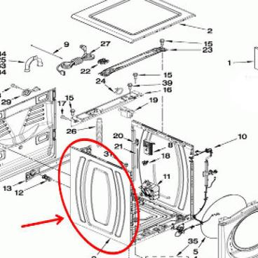 Whirlpool Part# W10441107 Cabinet (OEM)