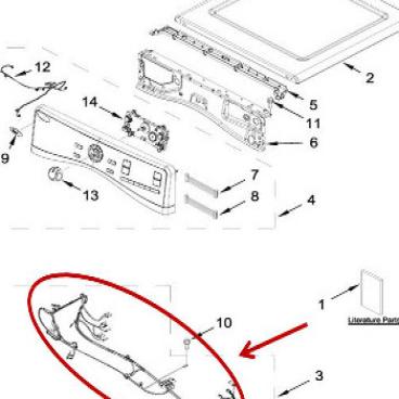 Whirlpool Part# W10441591 Wire Harness (OEM)