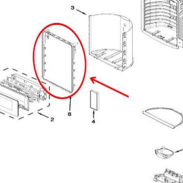 Whirlpool Part# W10587908 Dispenser Trim (OEM)