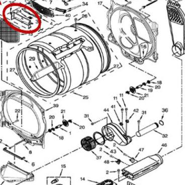 Whirlpool Part# W10608807 Housing (OEM) Outer