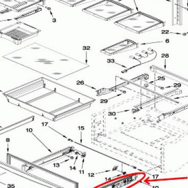 Whirlpool Part# W10666363 Bracket (OEM)