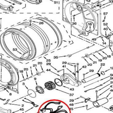 Whirlpool Part# W10708958 Wire Harness (OEM)