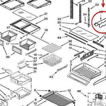 Whirlpool Part# W10742811 Wine Rack (OEM)