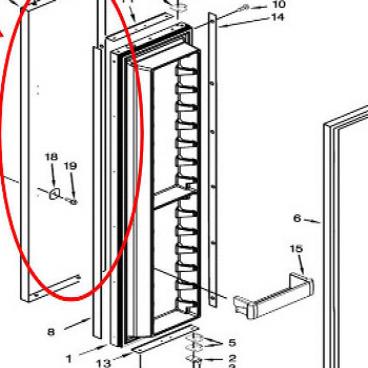 Whirlpool Part# W10800802 Skin Door (OEM)