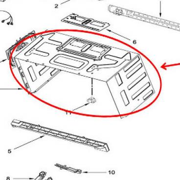 Whirlpool Part# W10818229 Cabinet Wrapper (OEM)