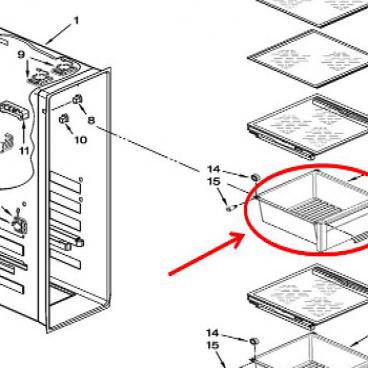 Whirlpool Part# W10846447 Freezer Bin (OEM)