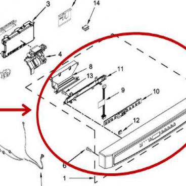 Whirlpool Part# W10859937 Control Panel (OEM)