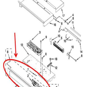 Whirlpool Part# W10861732 Control Panel (OEM)