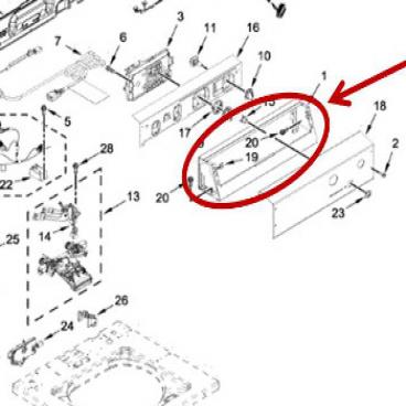 Whirlpool Part# W11124005 Console (OEM)