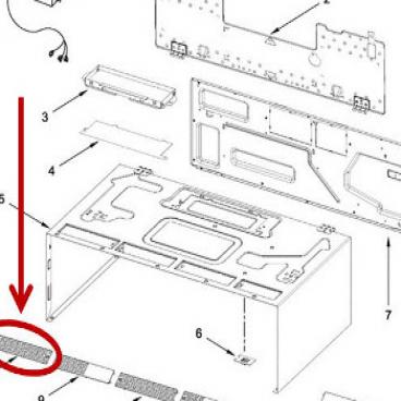 Whirlpool Part# W11164793 Vent Grille (OEM)