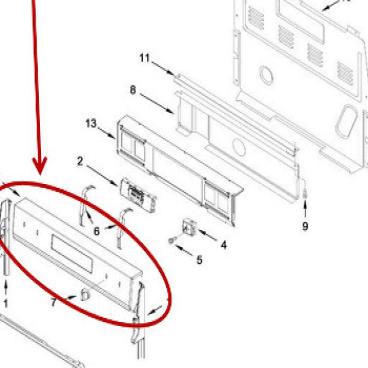 Whirlpool Part# W11182819 Control Panel (OEM)