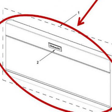 Whirlpool Part# W11226992 Microwave Door (OEM)