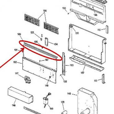 GE Part# WB02X10307 Seal (OEM) Short