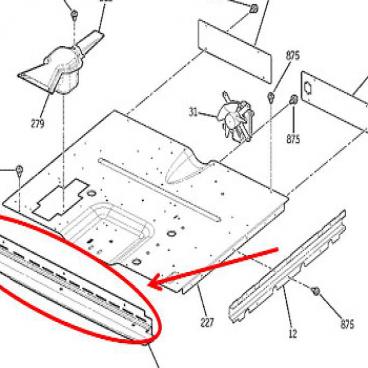 GE Part# WB07T10310 Trim Middle Assembly (OEM)