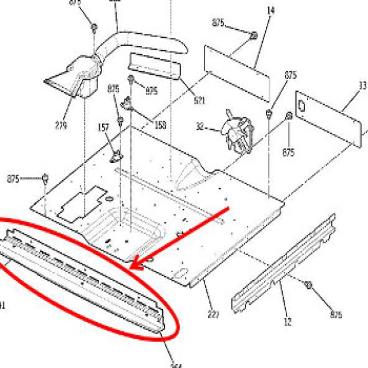 GE Part# WB07T10343 Trim Assembly (OEM) Middle/Black