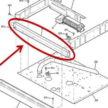 GE Part# WB07T10510 Extension (OEM) Front