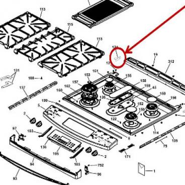 GE Part# WB07X22001 End Side Rail Dg (OEM)