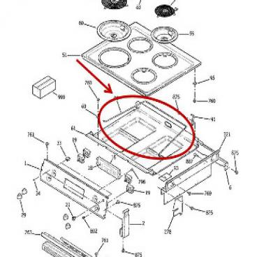 GE Part# WB2K5226 Rod Main Top Support (OEM)