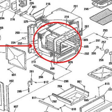 GE Part# WB35K5035 Back Bottom Insulation (OEM)