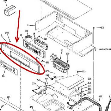 GE Part# WB36T11278 Panel and Bracket Assembly (OEM)