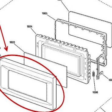 GE Part# WB55X10919 Door Panel (OEM)