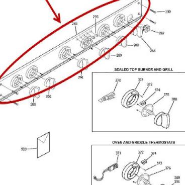 GE Part# WB56X10529 Panel (OEM) Front