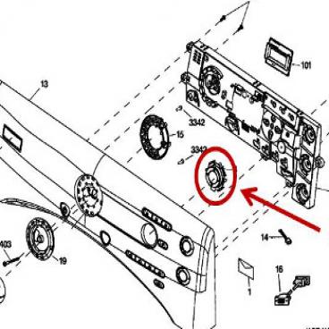 GE Part# WE1M952 Cluster Button (OEM)