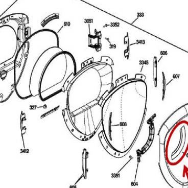 GE Part# WE1M955 Door Handle Cover (OEM)