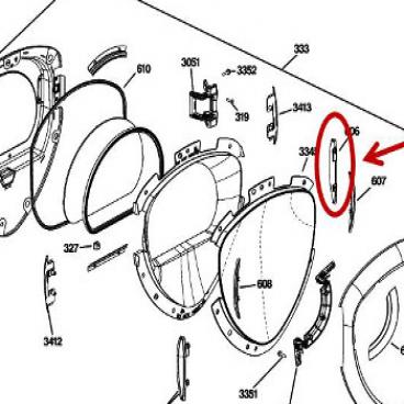 GE Part# WE1M960 Door Cap (OEM)