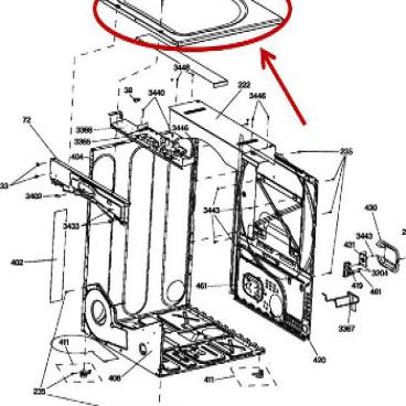GE Part# WE20M445 Top Panel (OEM) WW